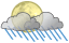 Predominant  înnourat cu precipitaţii