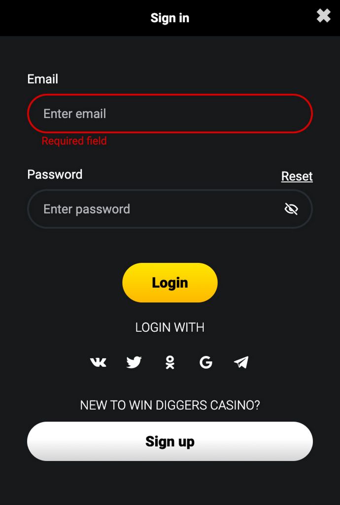 Win Diggers Casino Site